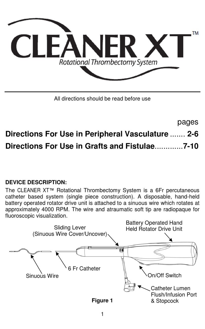 Argon Medical Devices CLEANER XT Directions for use