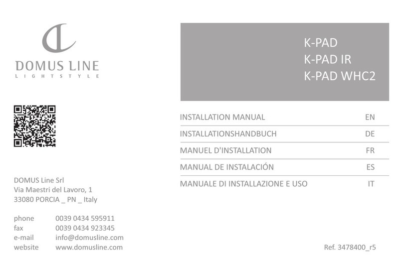 DOMUS LINE K-PAD installation manual
