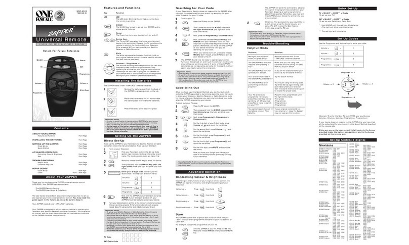 One Forall Audio Zapper User manual