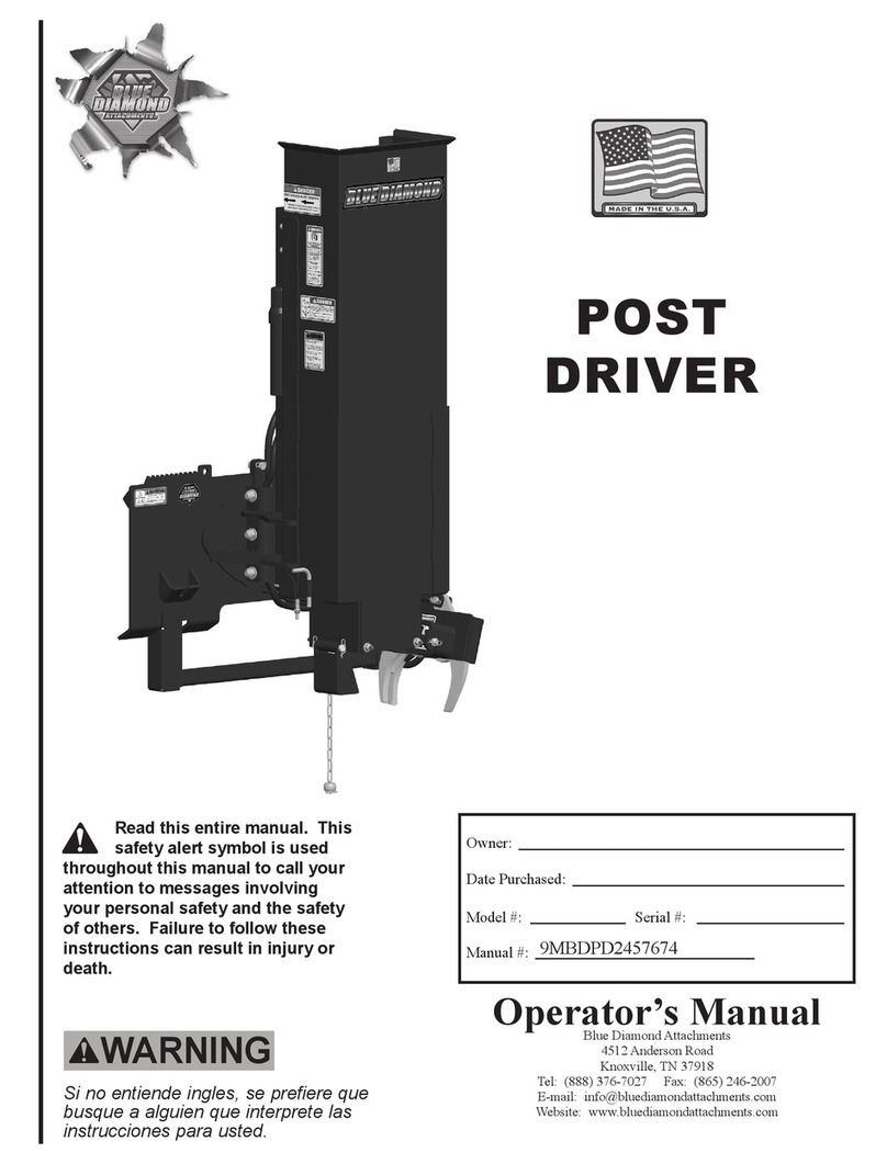 Blue Diamond Post Driver Operator's manual Blue Diamond Post Driver Operator's manual