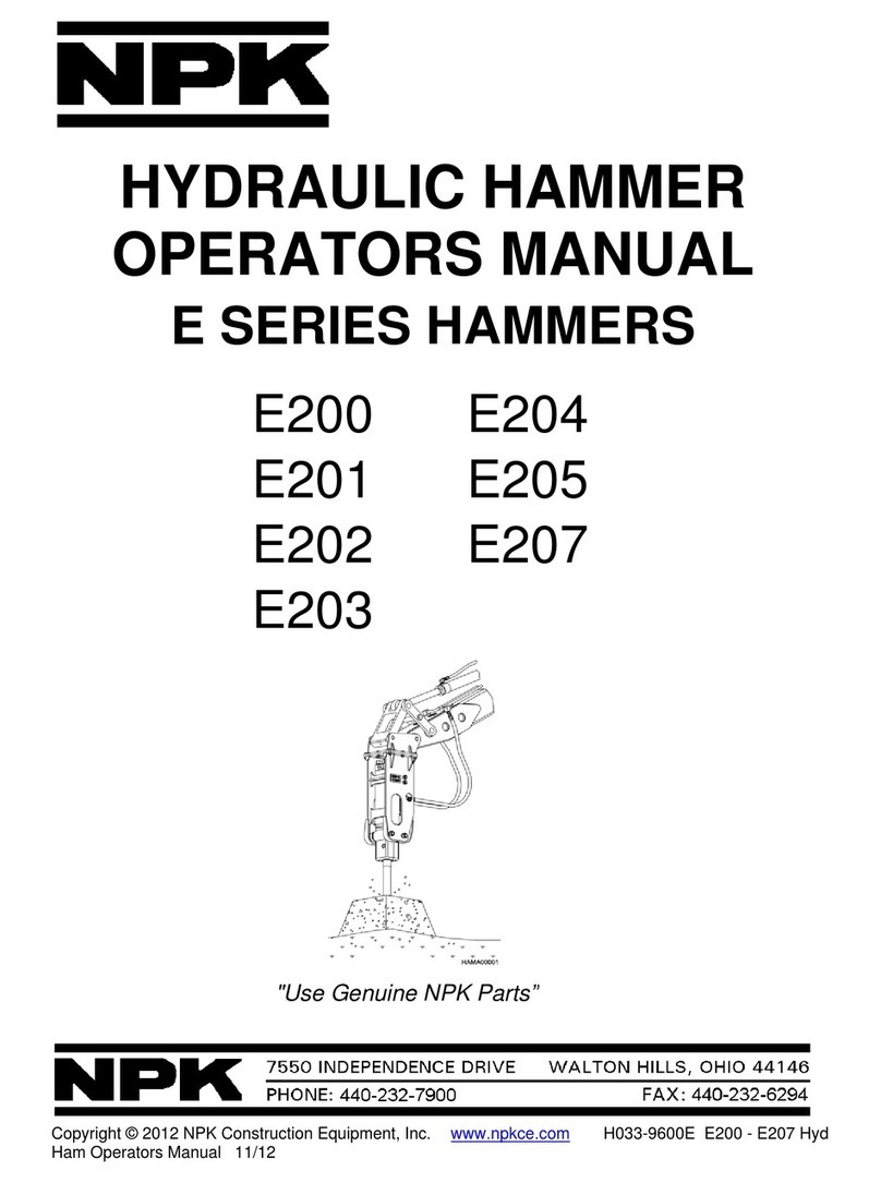 NPK E Series Operator's manual