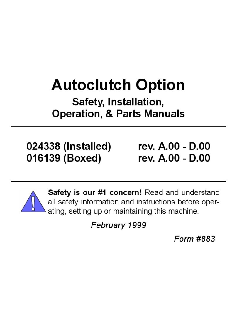 woodmizer Autoclutch Option User manual