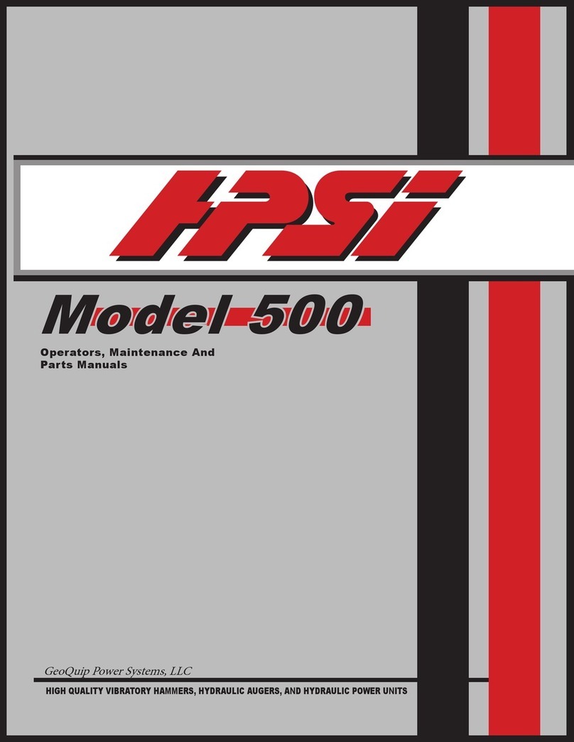 HPSi 500 Operator, maintenance and parts manual