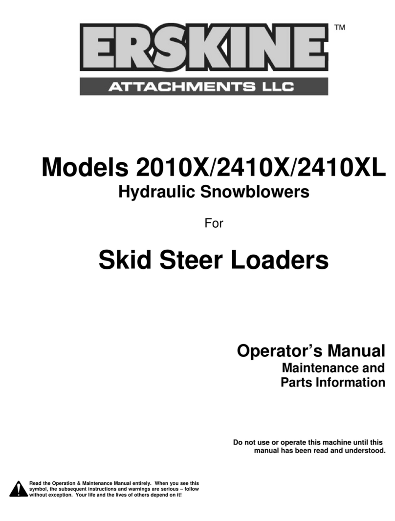 Erskine Attachments 2010X Operator's manual