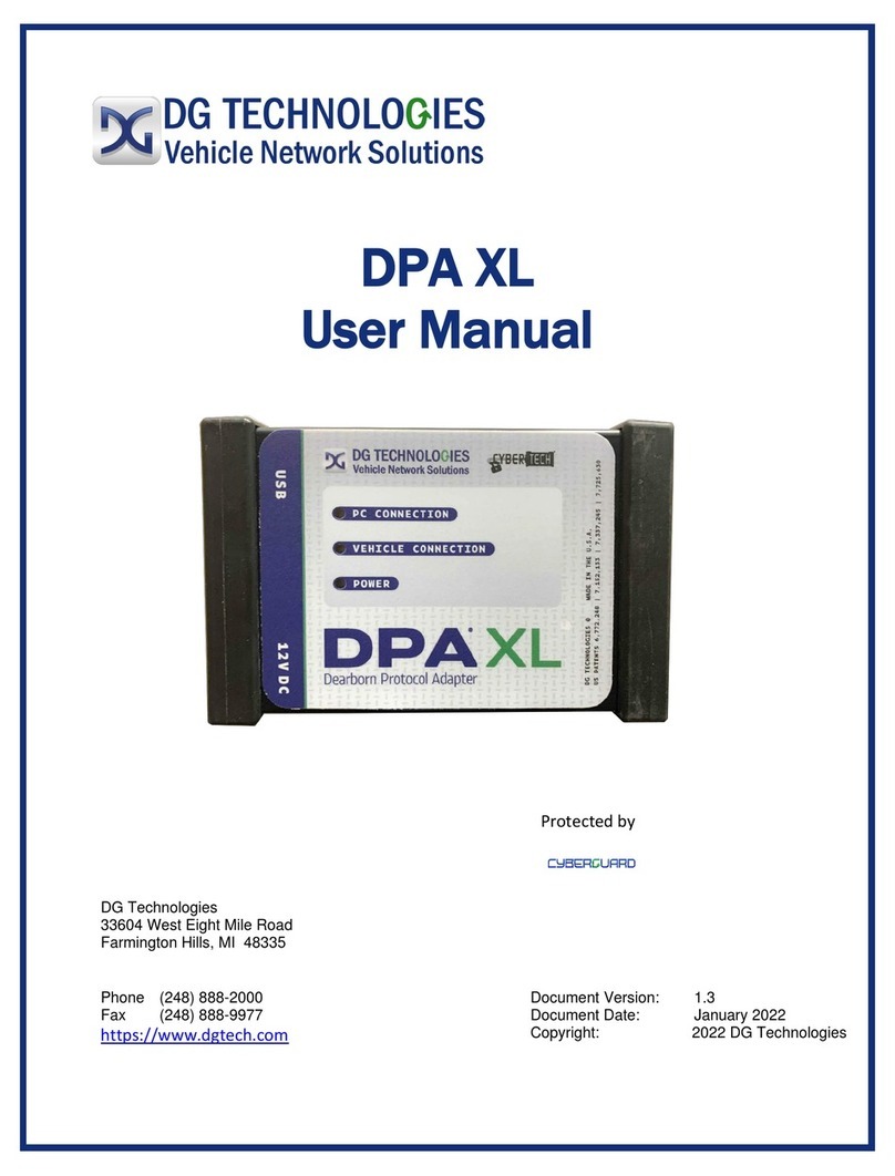 DG Technologies DPA XL user manual