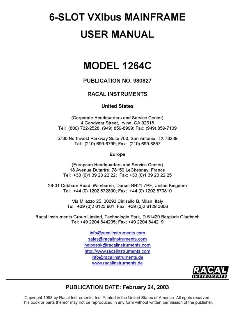 Racal Instruments 1264C user manual Racal Instruments 1264C user manual
