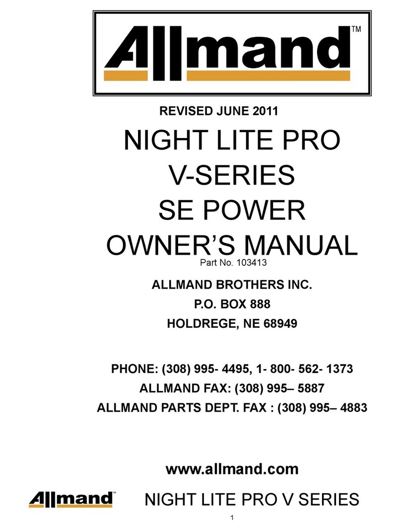 Allmand Night Lite Pro SE Power V Series User manual