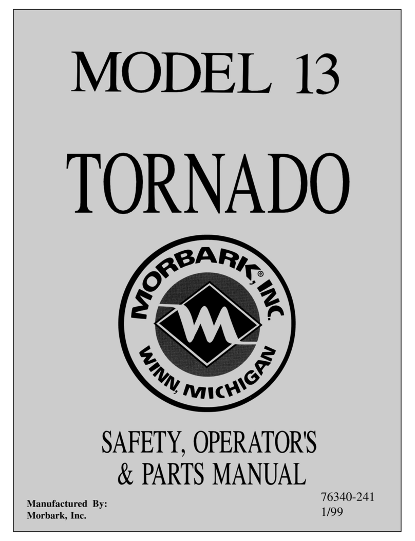 Morbark TORNADO 13 Safety & Operators & Parts Manual Morbark TORNADO 13 Safety & Operators & Parts Manual