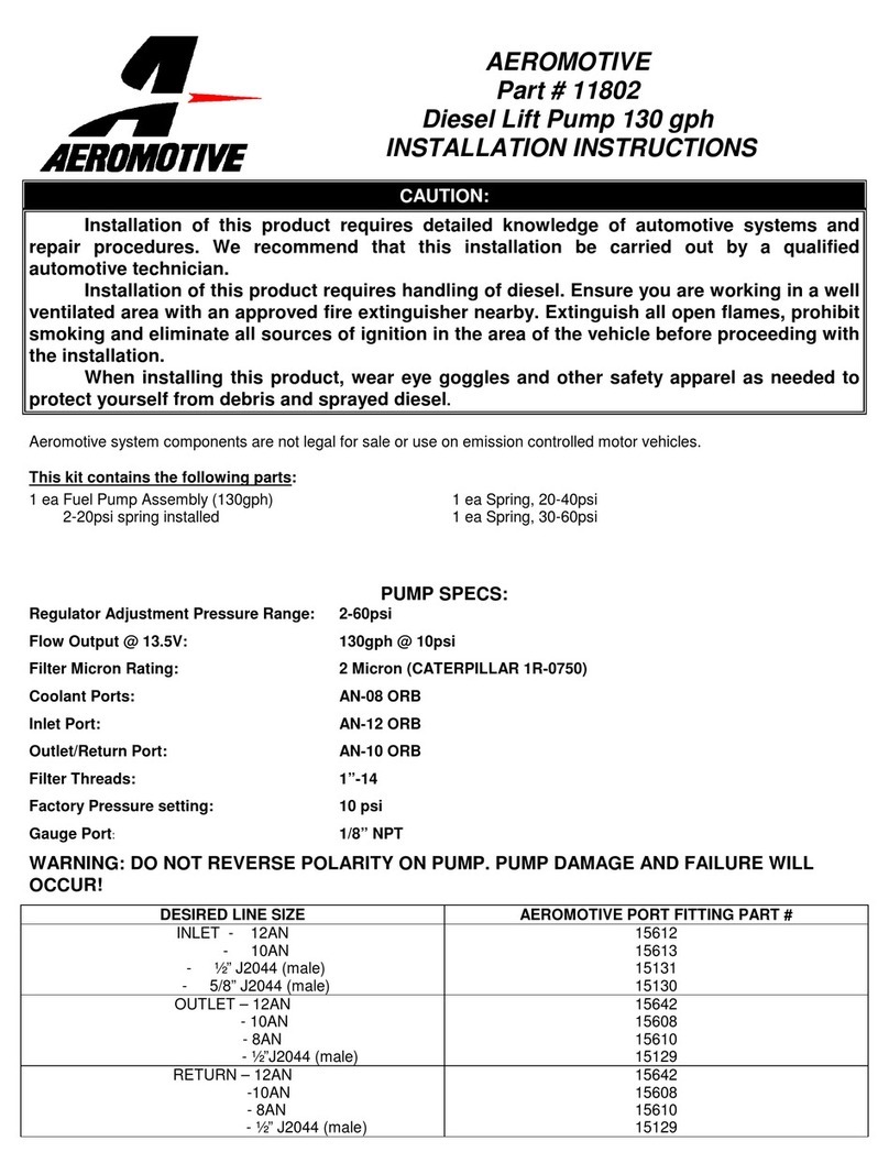 Aero-motive 11802 User manual