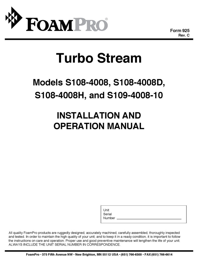 FoamPRO Turbo Stream S108-4008 Installation and operation manual FoamPRO Turbo Stream S108-4008 Installation and operation manual