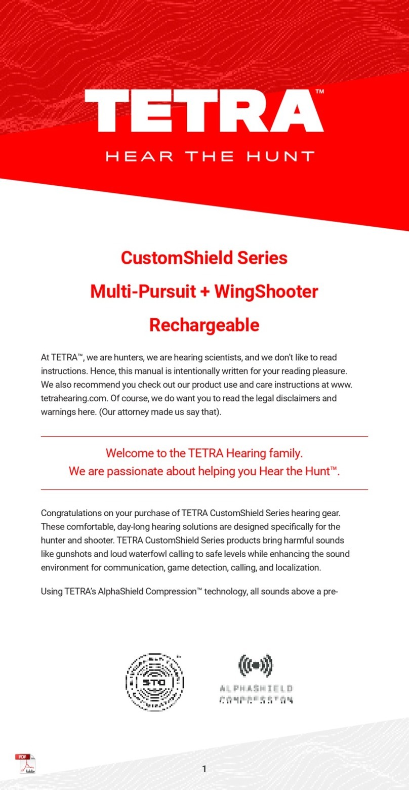 SoundTrack TETRA CustomShield Series manual
