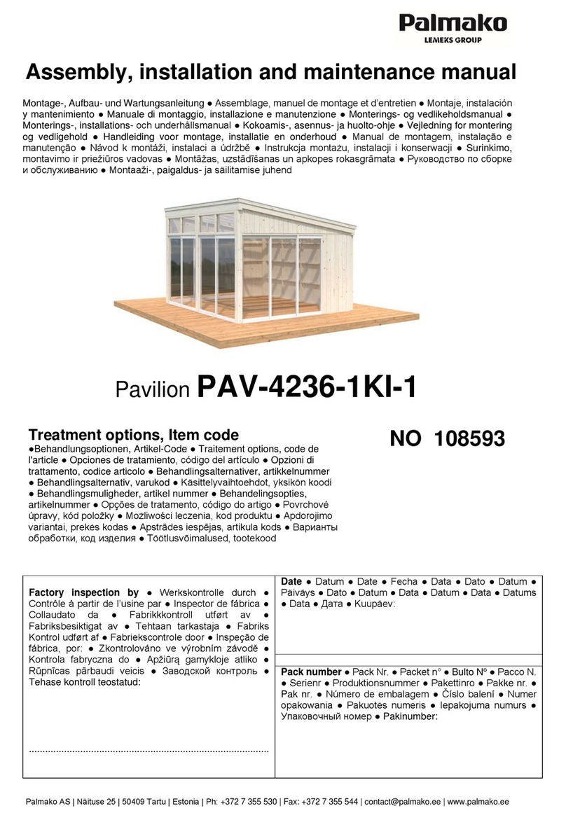 Lemeks Palmako Nova PAV-4236-1KI-1 Assembly, installation and maintenance manual
