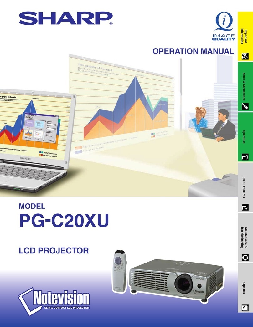 Sharp PG-C20XE - Notevision SXGA LCD Projector User manual