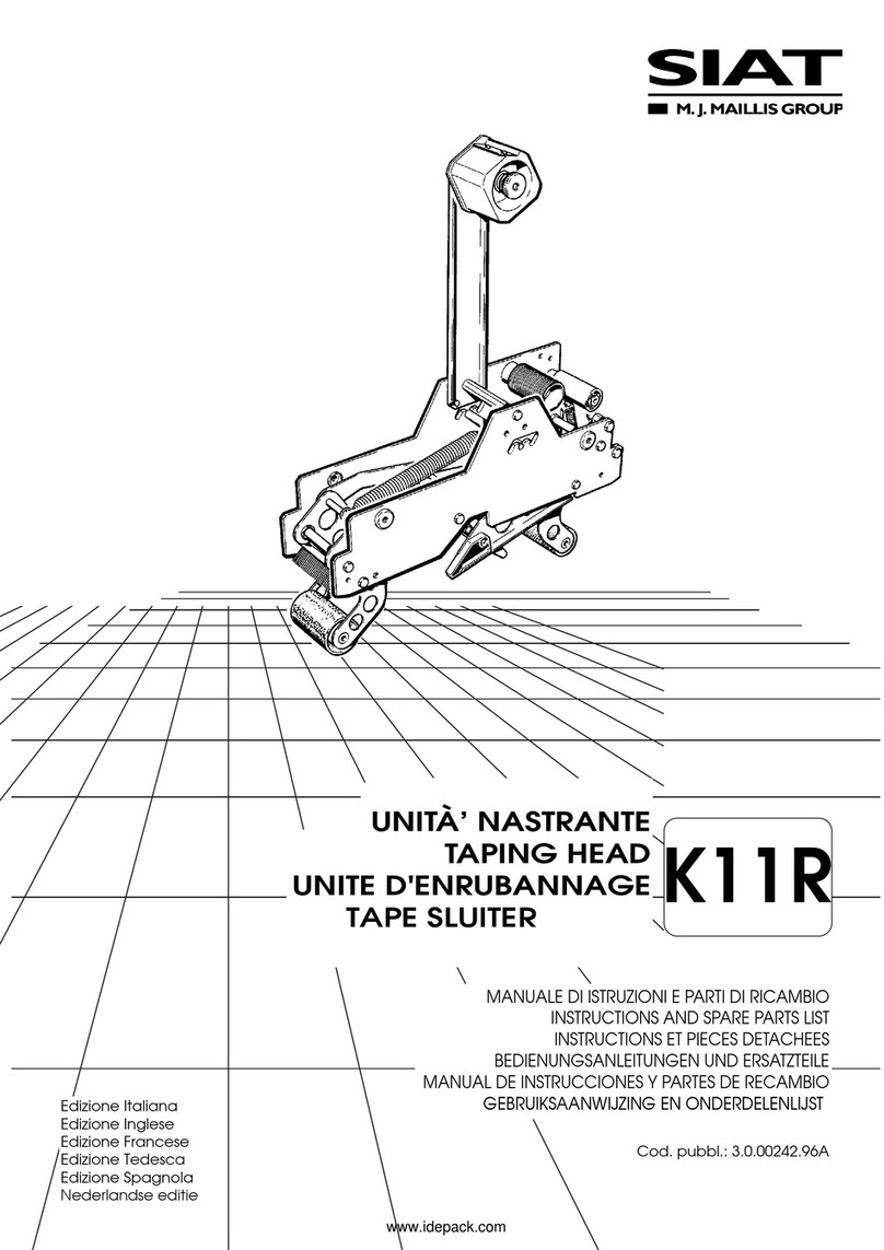 M.J. MALLIS GROUP SIAT K11R Instructions and Spare Parts List