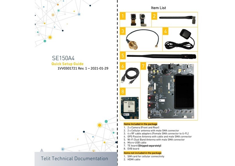 Telit Wireless Solutions SE150A4 Quick setup guide
