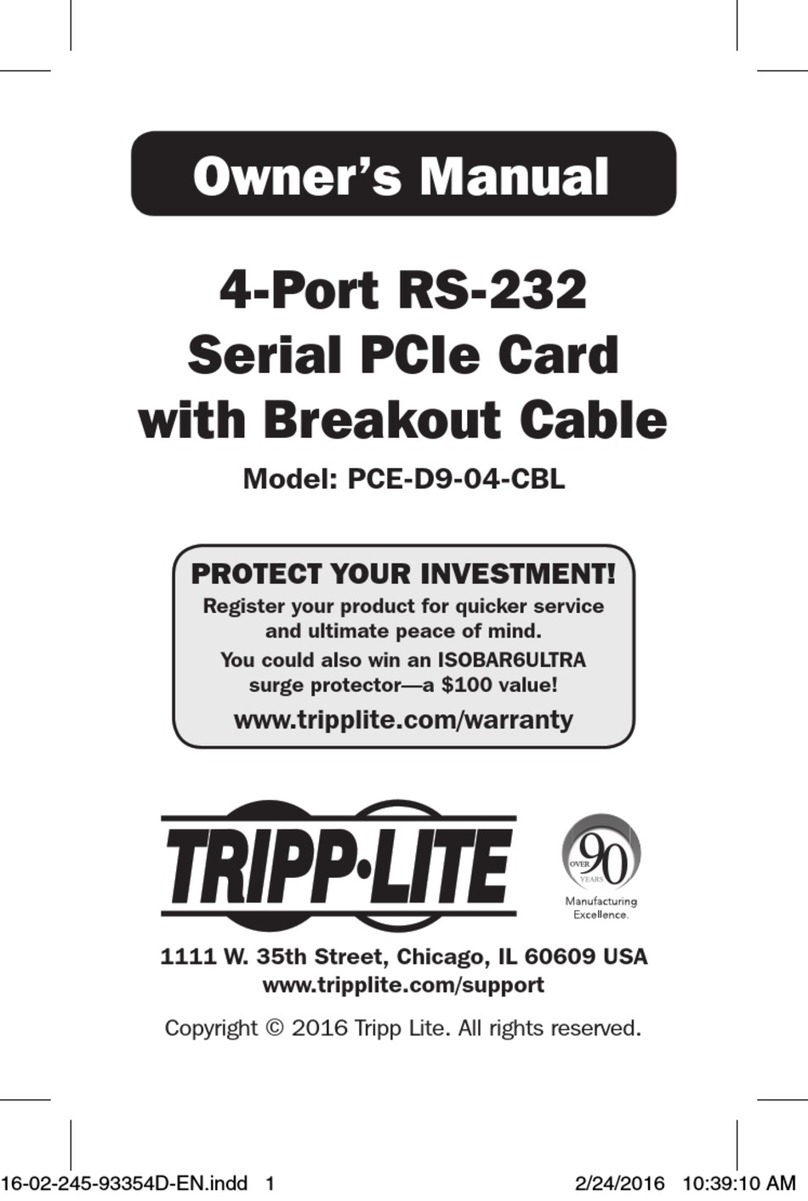 Tripp Lite PCE-D9-04-CBL User manual