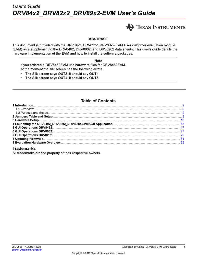 Texas Instruments DRV84 2-EVM Series User manual