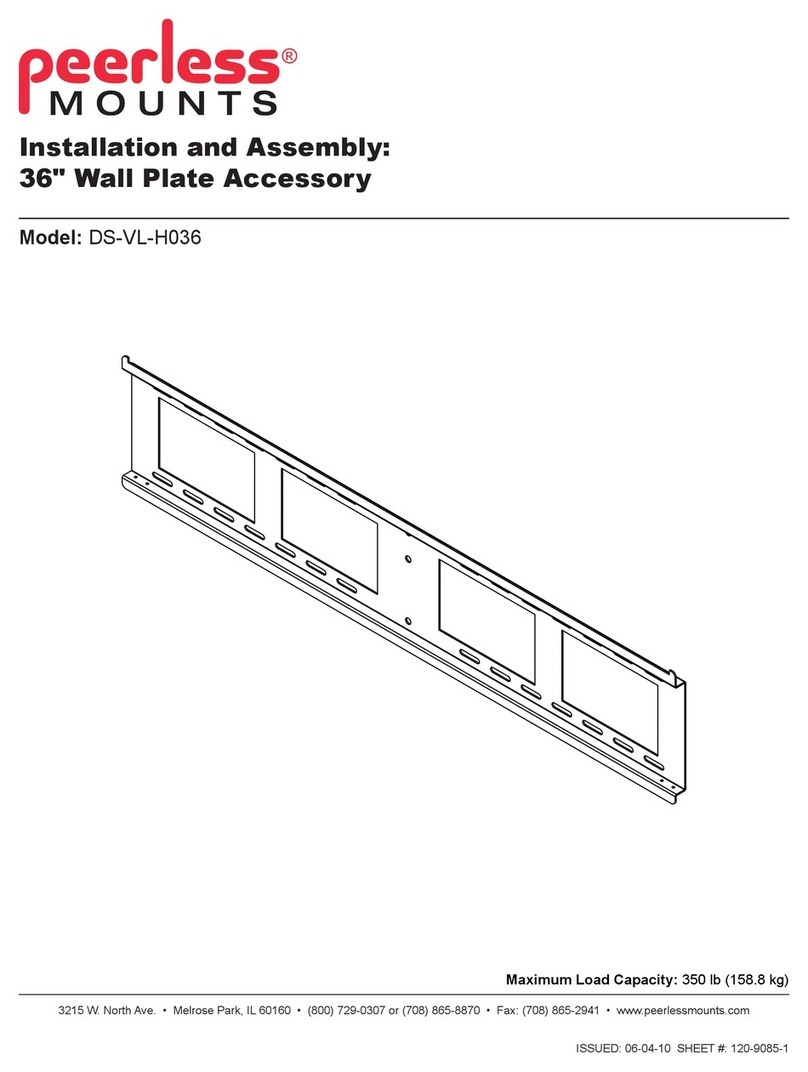 PEERLESS Mounts DS-VL-H036 Installation and assembly
