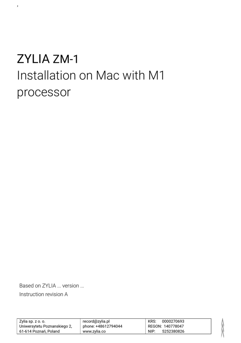 ZYLIA ZM-1 manual