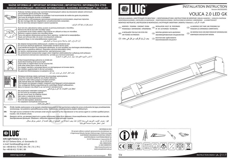 LUG VOLICA 2.0 LED GK User manual