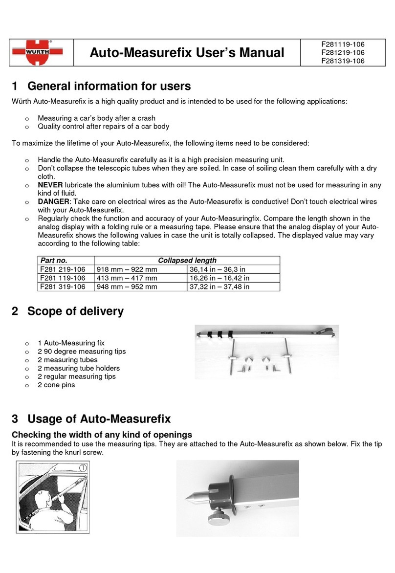 Würth Auto-Measurefix F281119-106 User manual