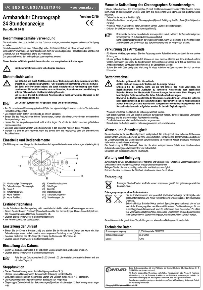 Conrad 67 20 67 User manual