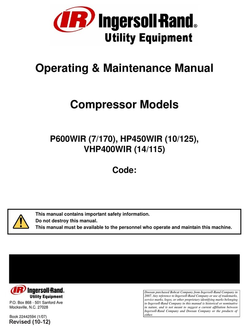 Ingersoll-Rand P600WIR operating & maintenance manual