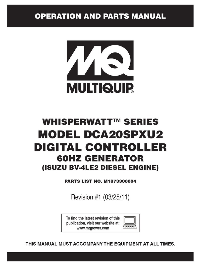 MQ Multiquip WHISPERWATT Series Operation and parts manual