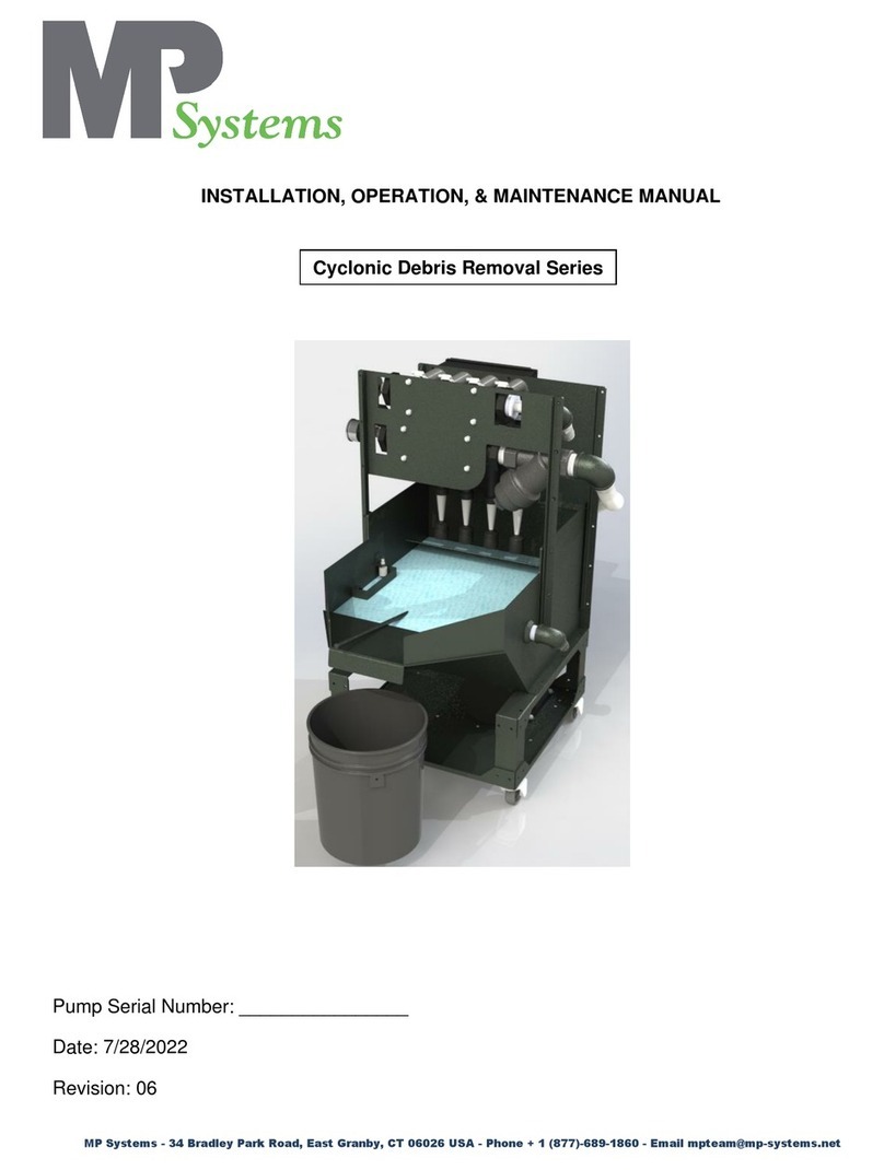 MP Systems Cyclonic Debris Removal Series Installation operation & maintenance