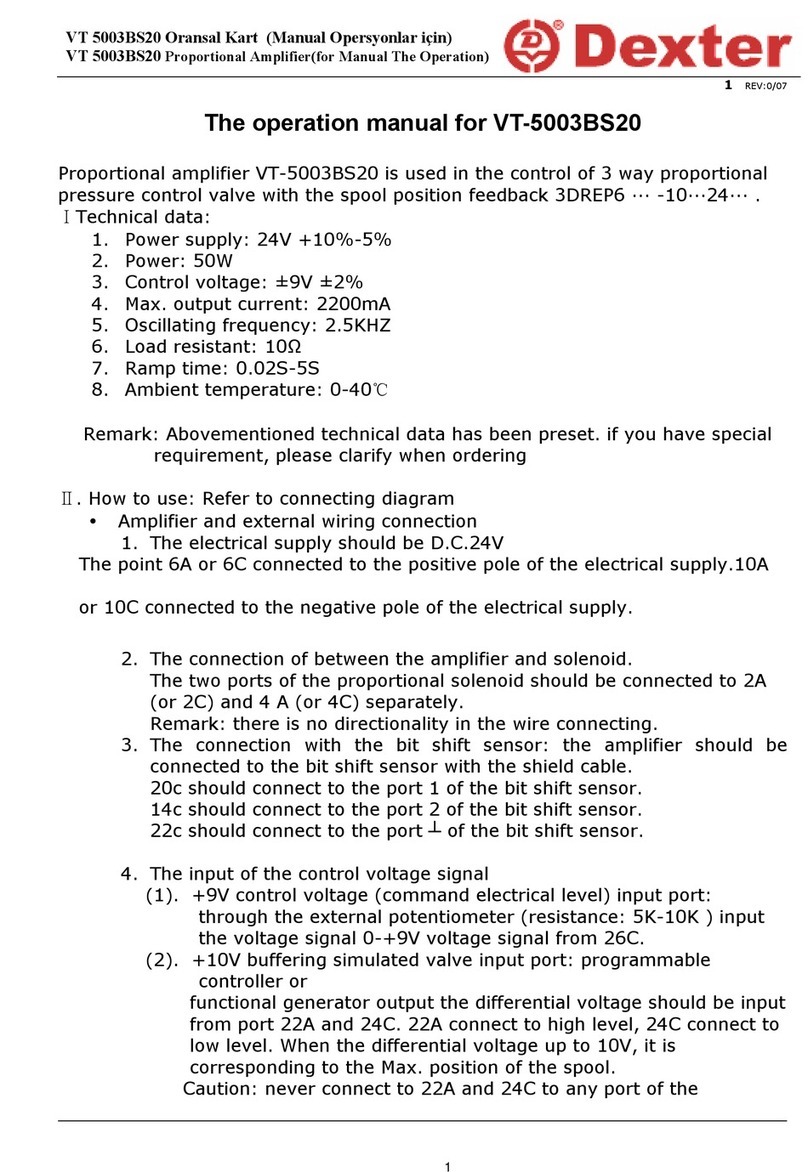 Dexter Laundry VT-5003BS20 Operation manual