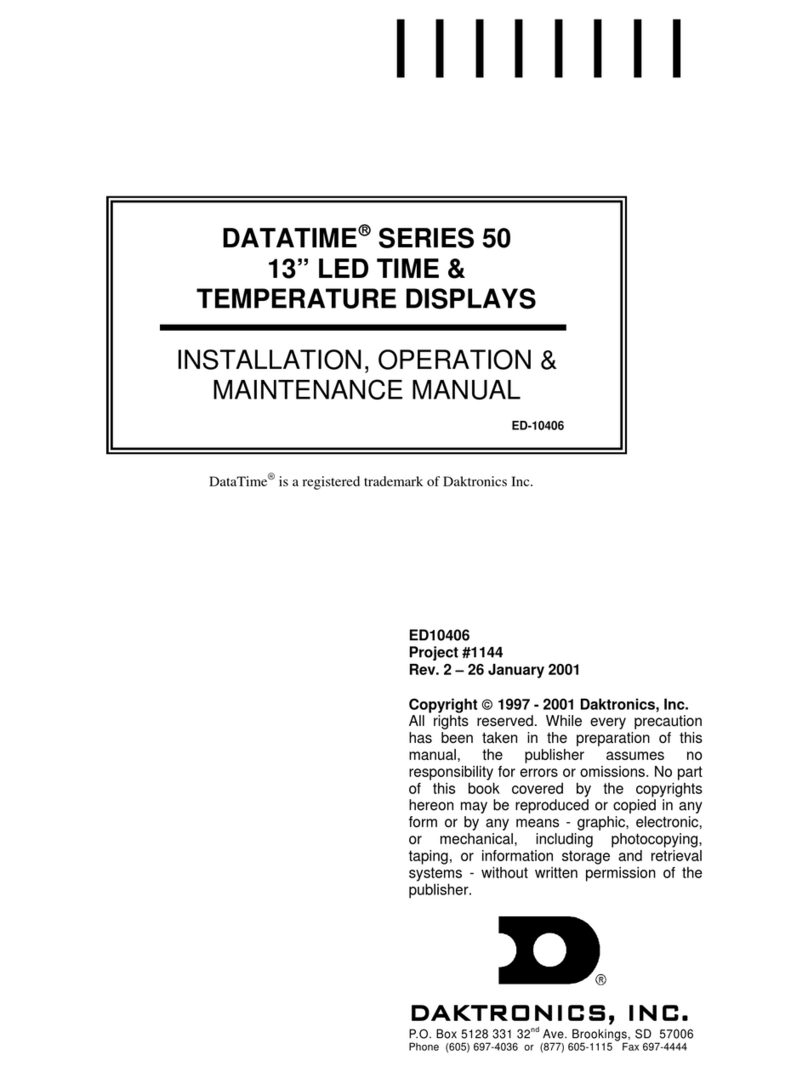 Daktronics DATATIME 50 Series Instruction manual