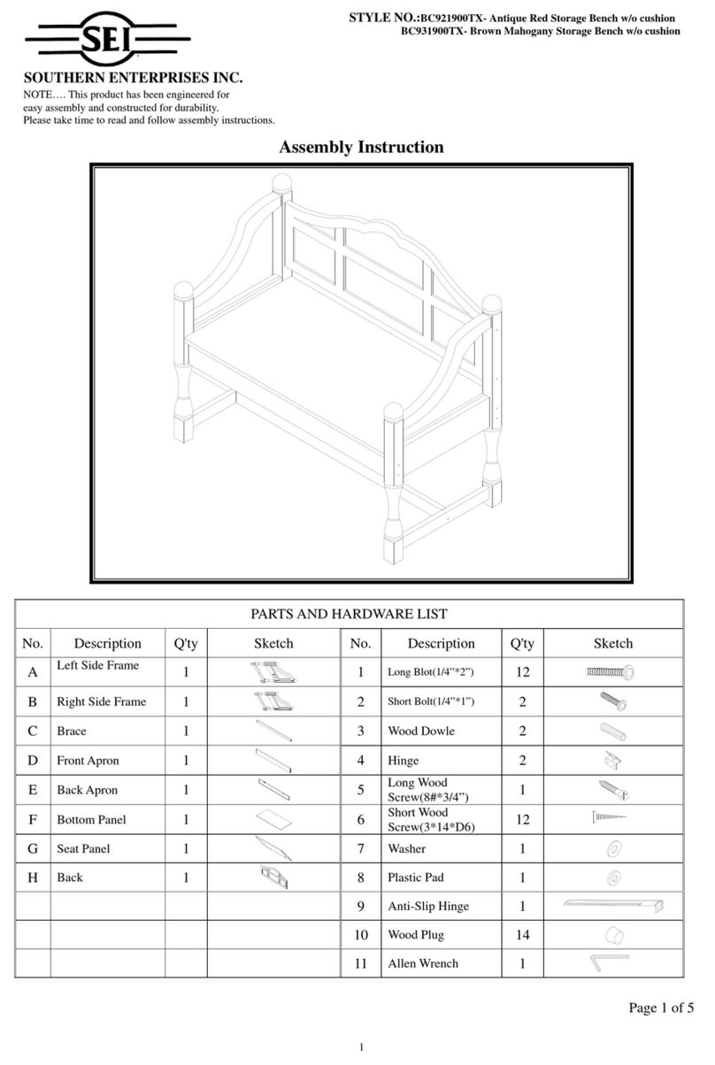SEI BC921900TX Assembly instruction