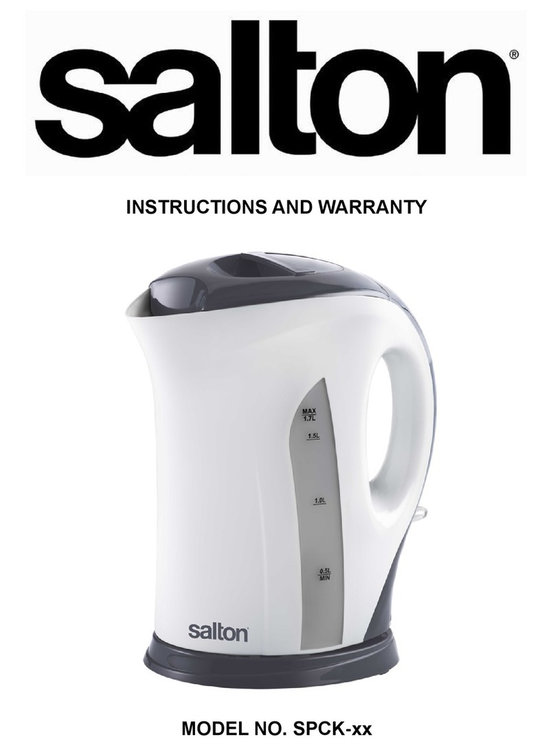 Salton SPCK Series Instructions and warranty