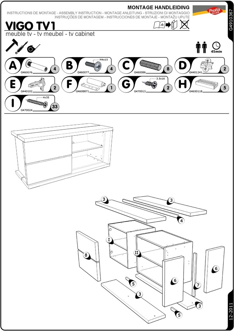 Profijt Meubel VIGO TV1 Assembly instruction