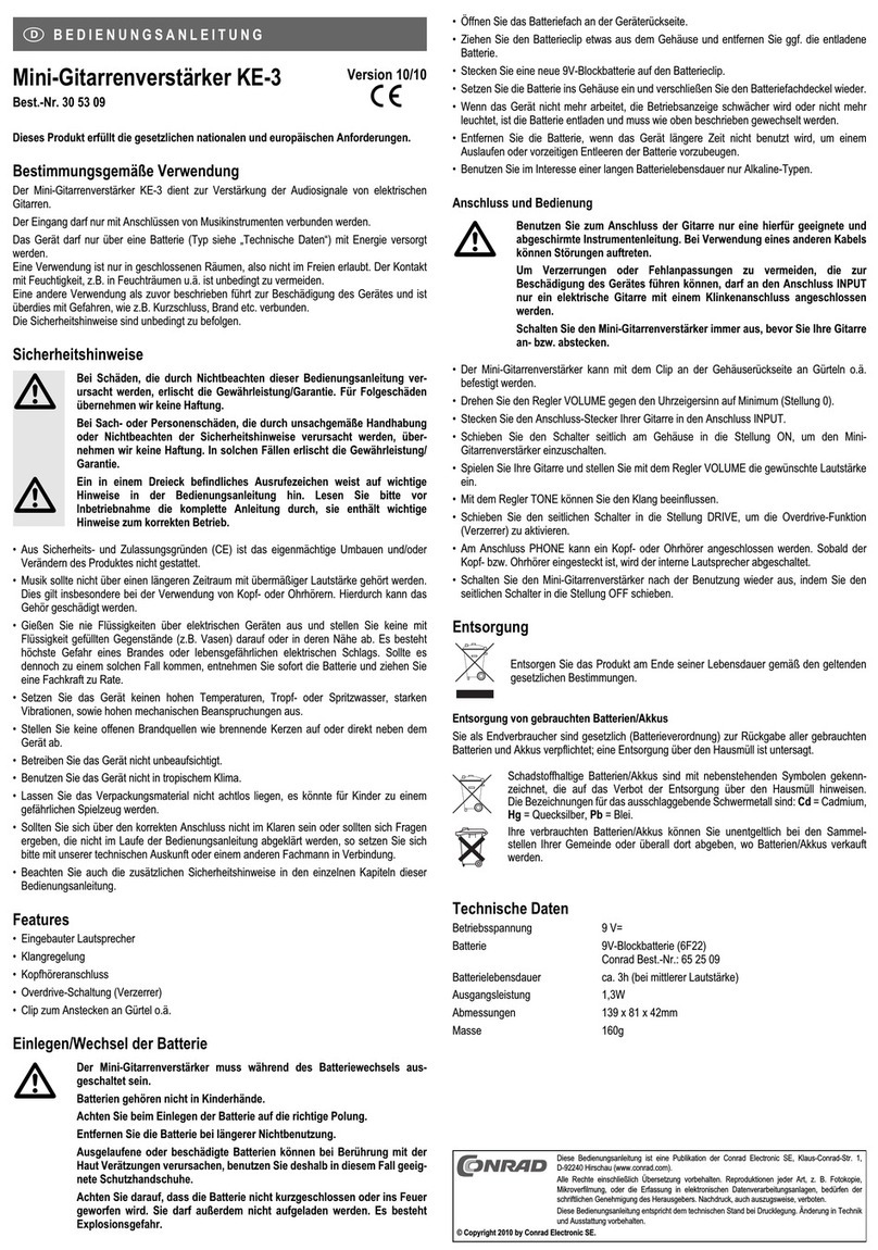 Conrad KE-3 User manual