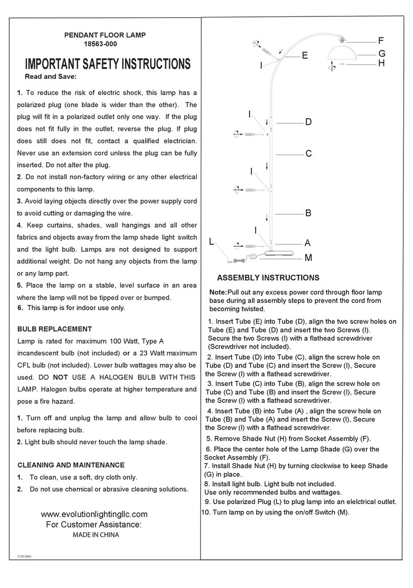 evolution lighting 18563-000 manual