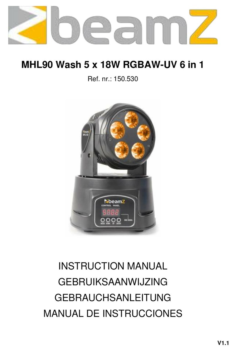 Tronios Beamz MHL90 instruction manual Tronios Beamz MHL90 instruction manual