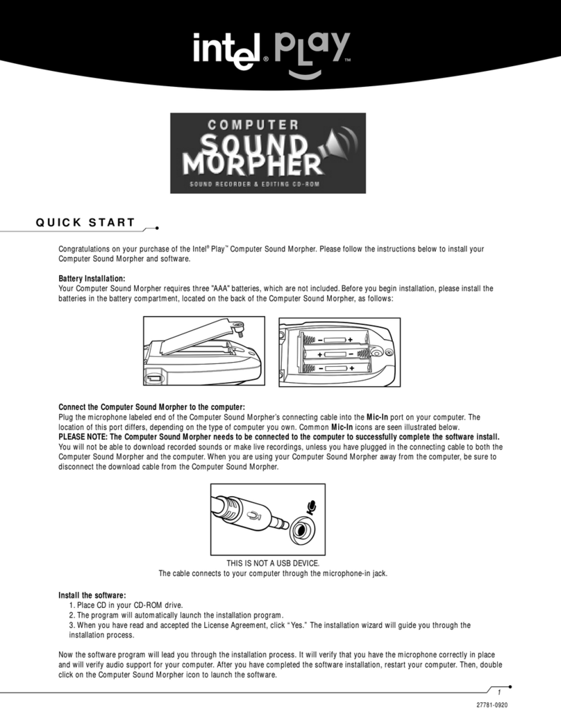 Intel PLAY SOUND MORPHER quick start