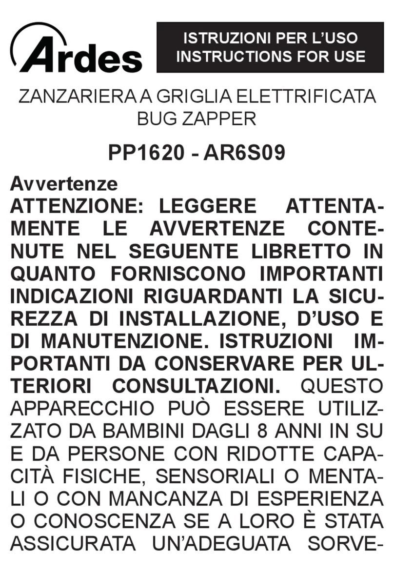 ARDES PP1620 Instructions for use