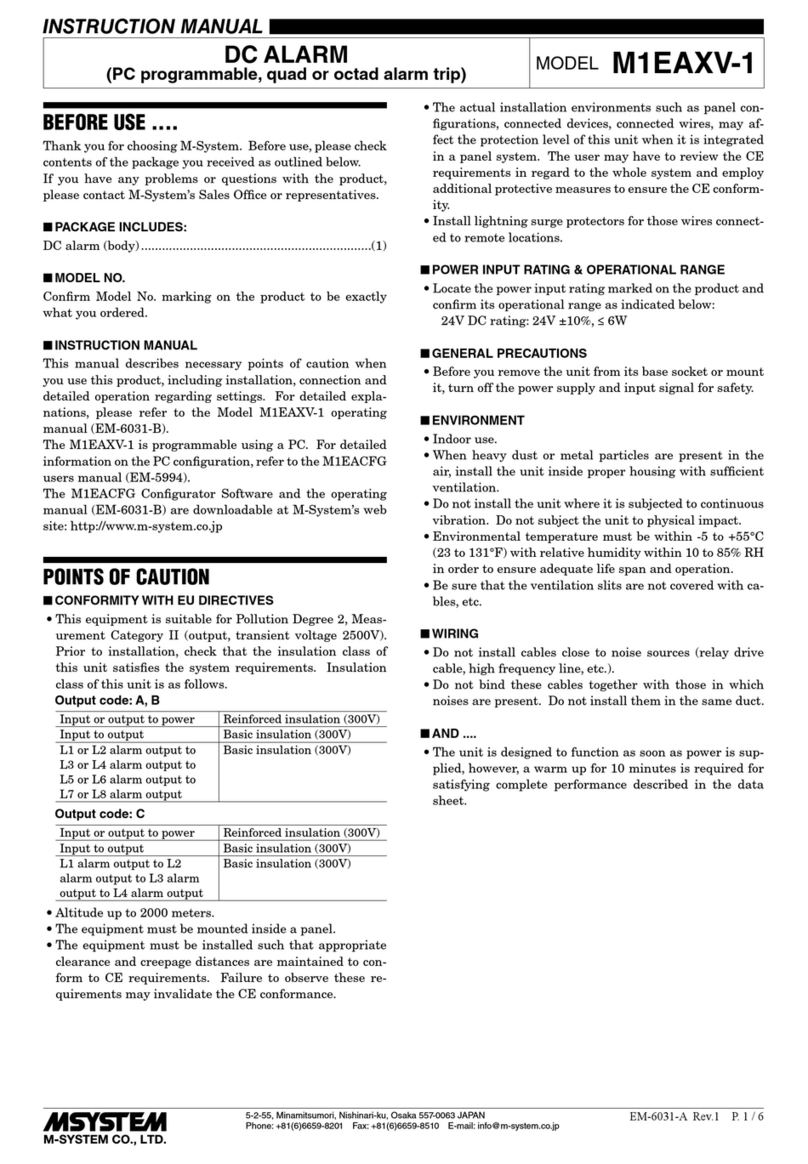 M-system M1EAXV-1 User manual