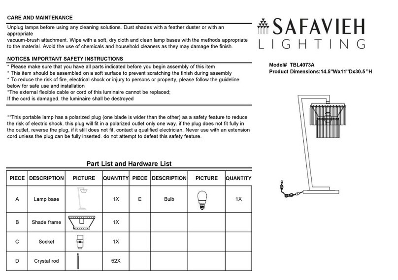 Safavieh TBL4073A User manual Safavieh TBL4073A User manual