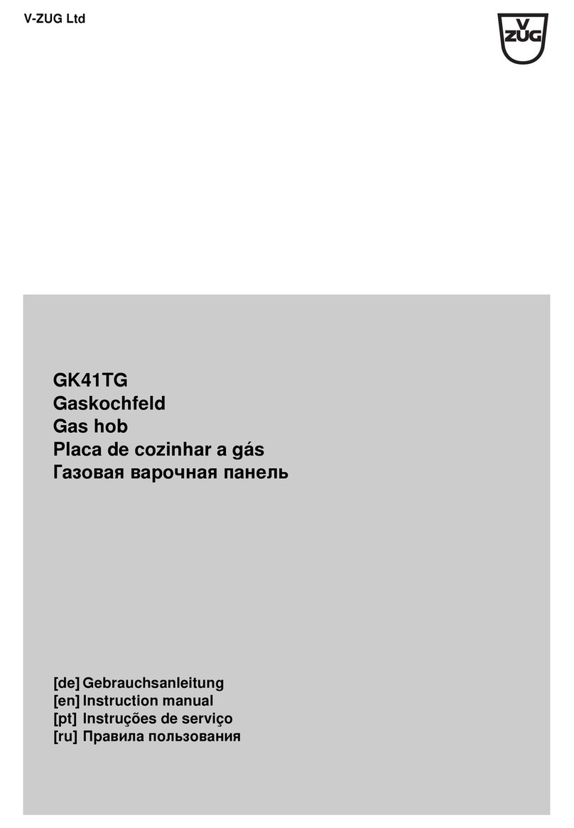 V-ZUG GK41TG instruction manual