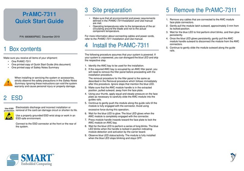 SMART Embedded Computing PrAMC-7311 quick start guide