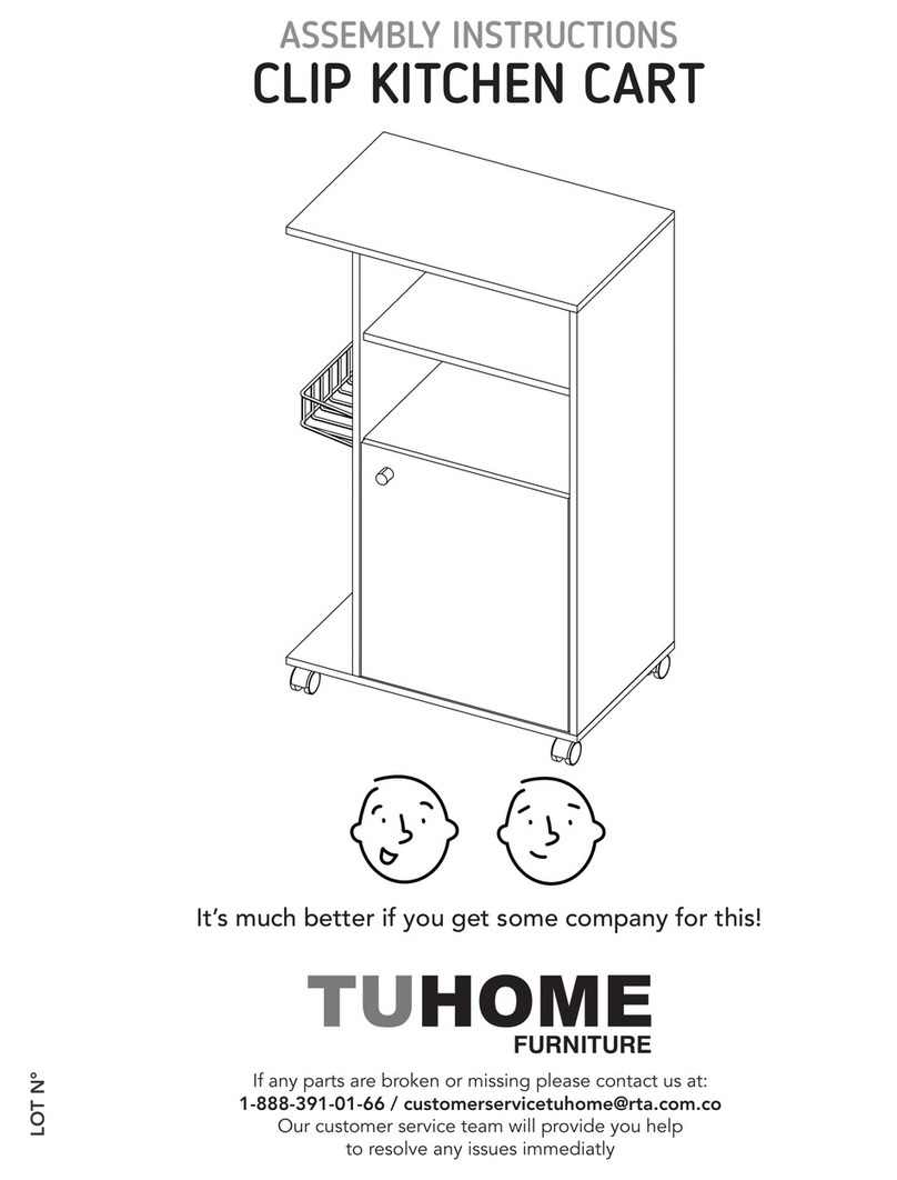 TUHOME Furniture CLIP KITCHEN CART Assembly instructions