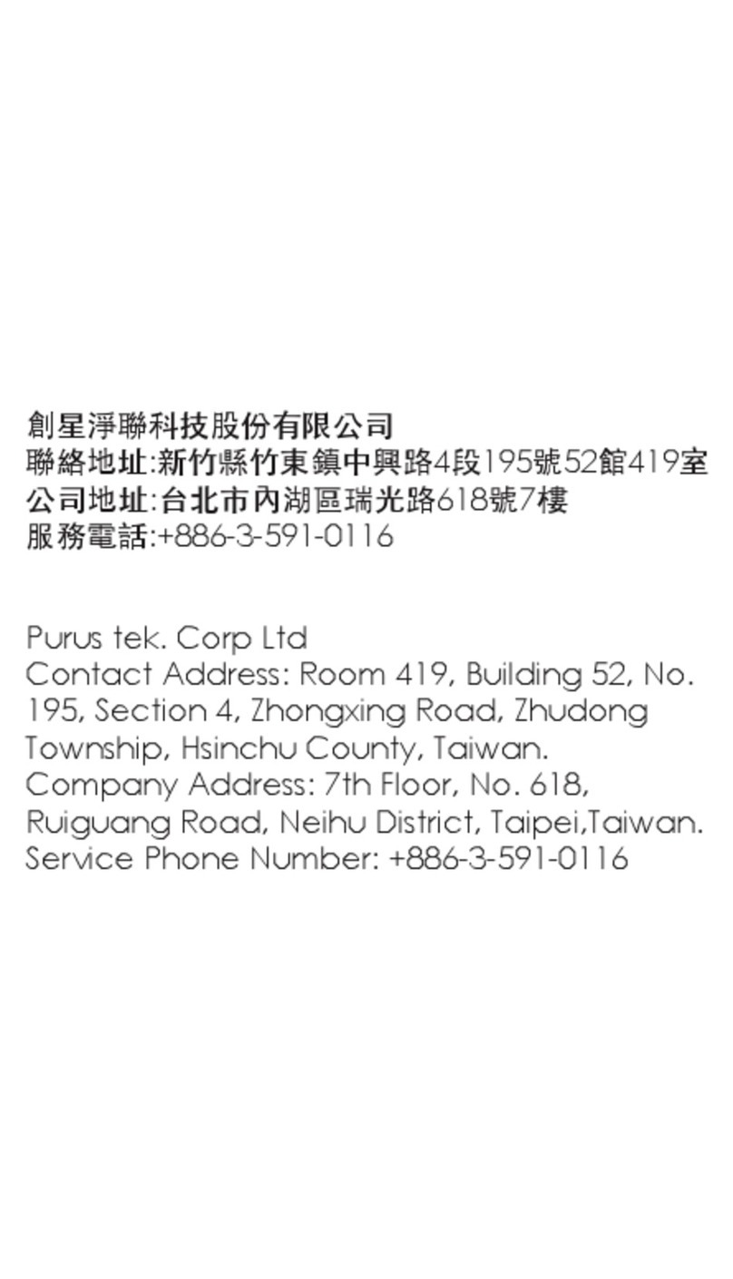 Purus air i instruction manual