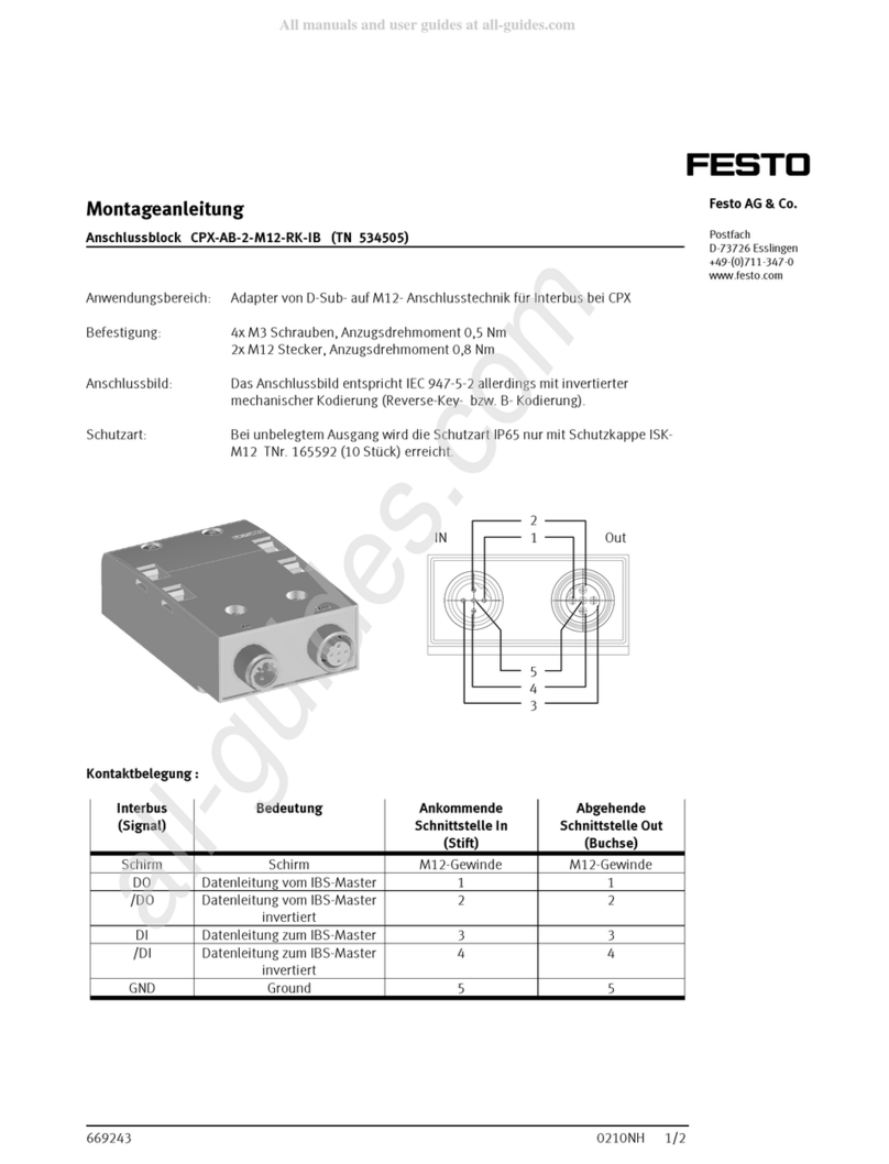 Festo CPX-AB-2-M12-RK-IB Assembly instructions