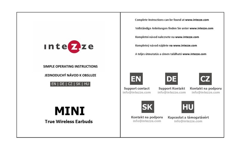 INTEZZE MINI Operating instructions