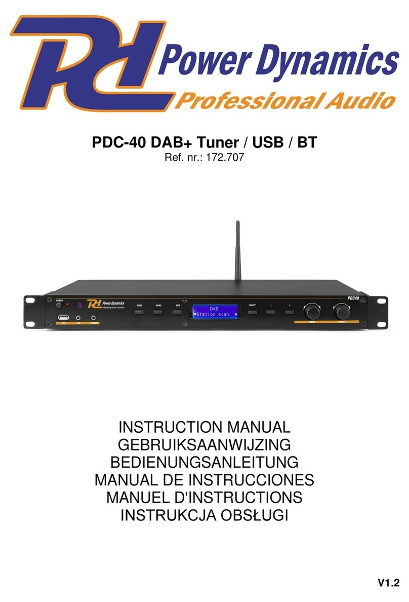 Power Dynamics PDC-40 User manual