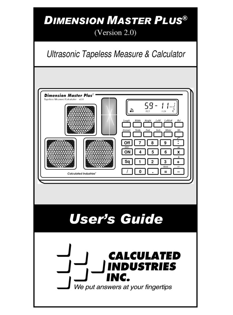 Calculated Industries Dimension Master Plus User manual