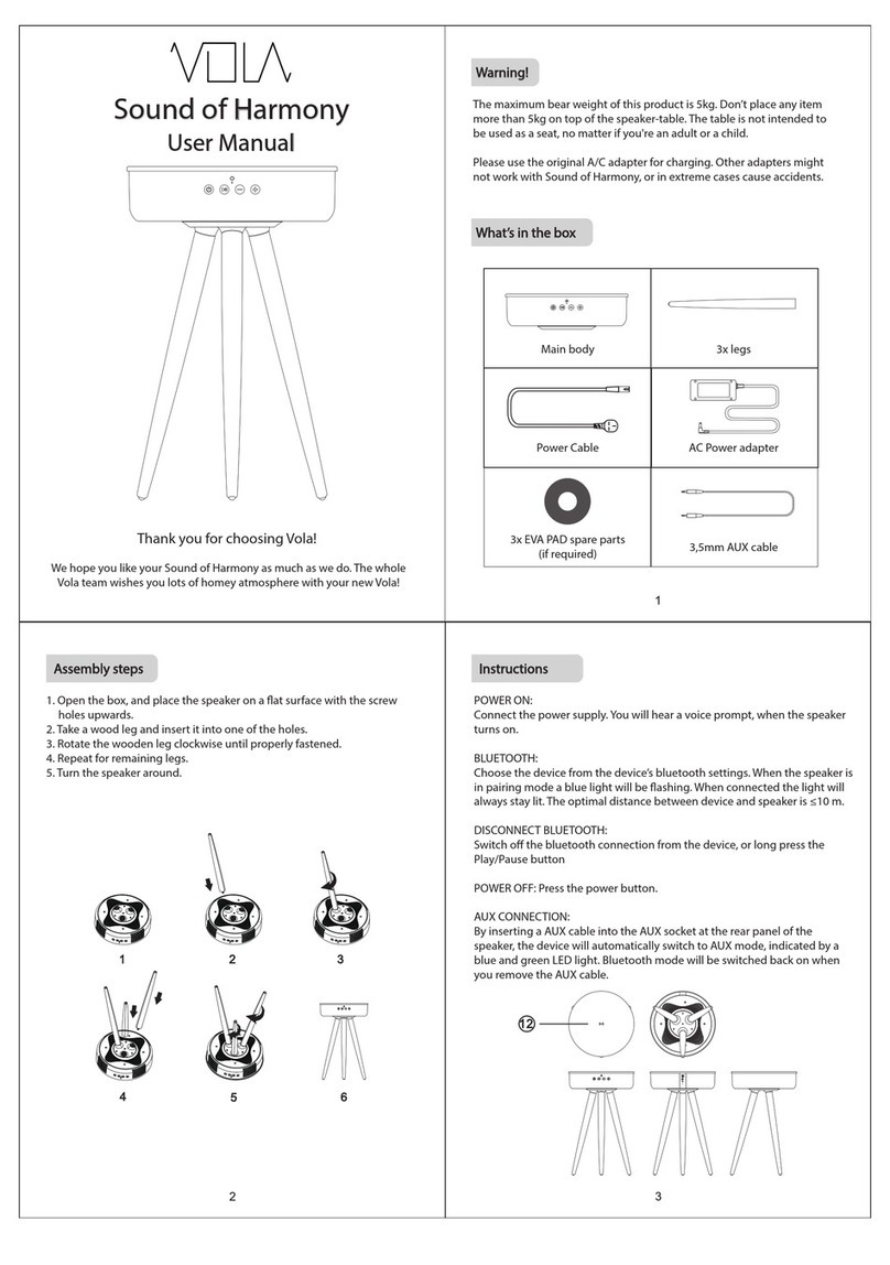 Vola Sound of Harmony User manual